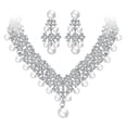 thumbnail image 3 of Xihbxyly Conjunto de Collar de Aleación, Elegante Joyería de Diamantes de Imitación, Impresionante Par de Pendientes, Diseño Llamativo, Accesorios para Bodas, Perfecto para Bares de Cócteles, Regalo, 3 of 7
