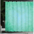 thumbnail image 3 of Ambesonne Green Shower Curtain, Pixel Mosaic Love Pattern, 69"Wx84"L, Green, 3 of 4