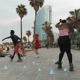 thumbnail image 3 of Greeniant 10 unids/lote de marcadores de plástico para patines, conos de entrenamiento de fútbol ligeros, barrera de marcado para patinaje, Gimnasios en casa Azul, 3 of 6