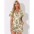 thumbnail image 3 of DARING DIVA Women's Tropical Summer Button Down Sets XL Beige, 3 of 6