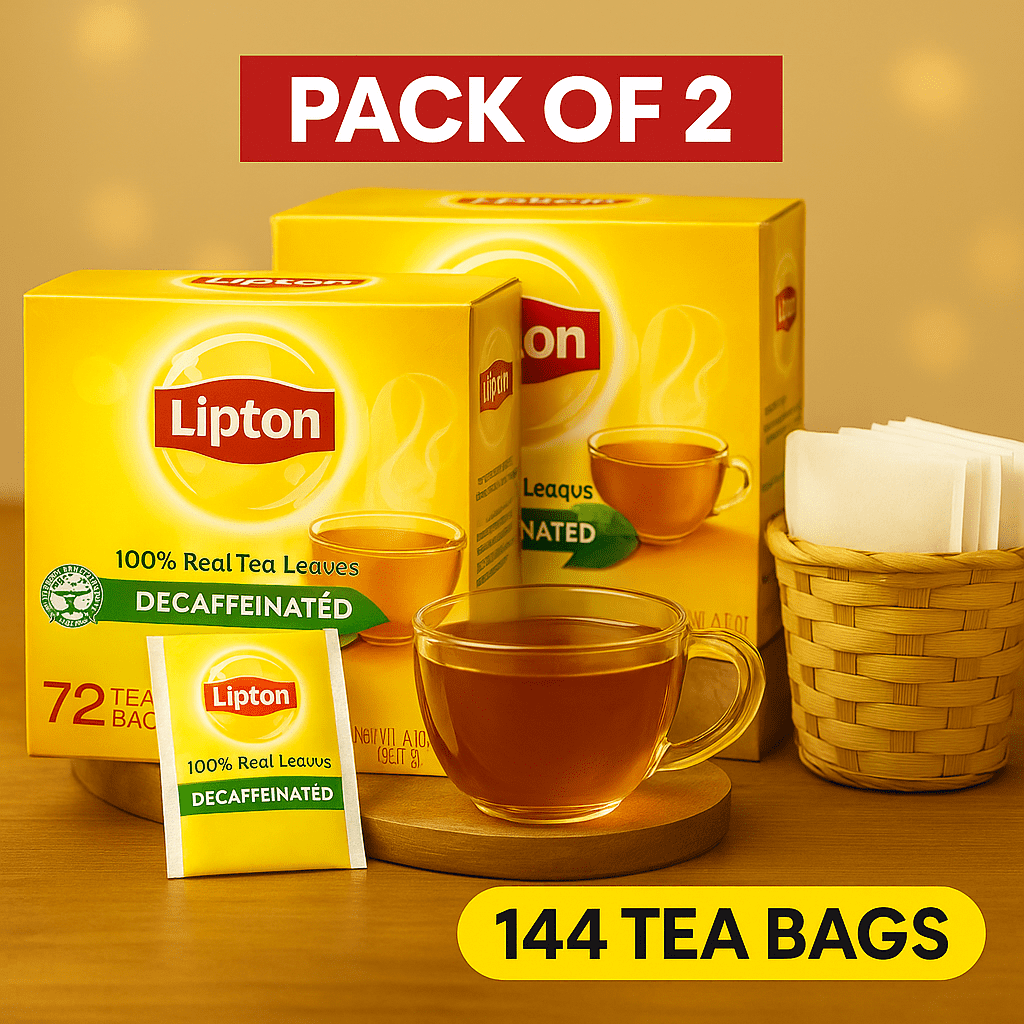 Lipton Black Tea, Decaffeinated, Tea Bags 144 Ct