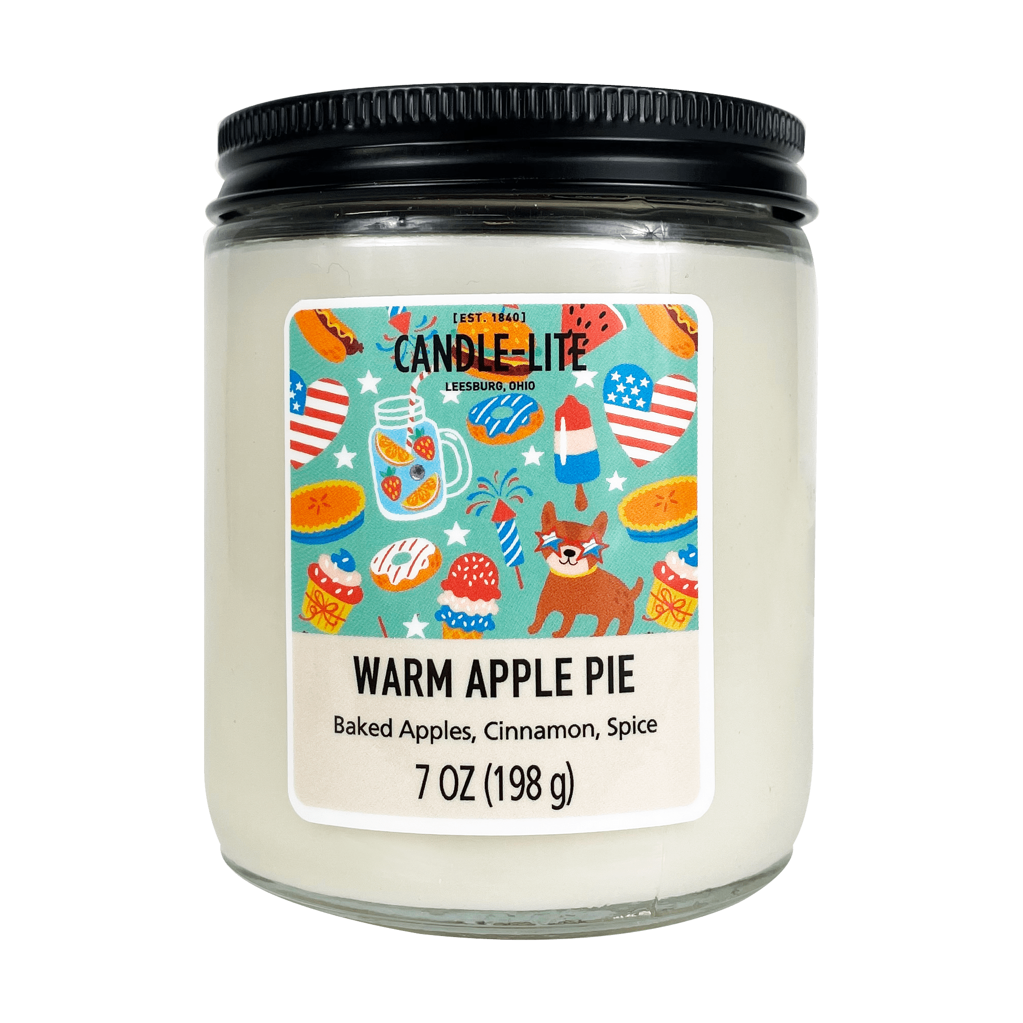 Warm Apple Pie Candle Soy Wax LNB Candles Retail Store Alpharetta