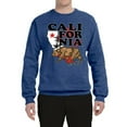 thumbnail image 2 of Wild Bobby, California Republic Cali Bear Pop Culture Unisex Crewneck Graphic Sweatshirt, Vintage Heather Blue, X-Large, 2 of 3