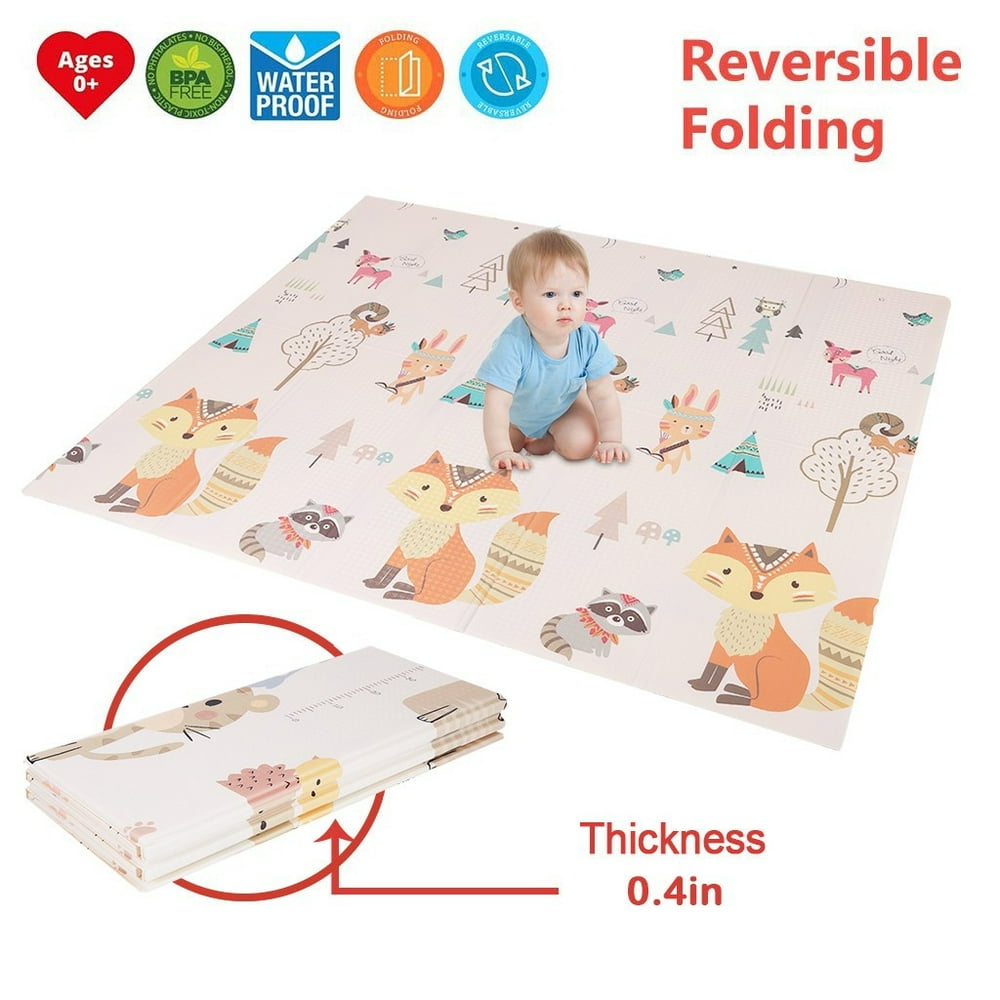 snorda Foldable Play Mat Large Tummy Timing Folding Reversible Baby