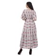 thumbnail image 3 of Moomaya Tunique à Manches Courtes Robes de Cocktail pour Femmes Robe en Coton Slub Imprimée, 3 of 4