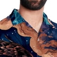 thumbnail image 5 of Starry bird Men's Short Sleeve Casual Printed Button Down Beach Shirt - Summer Unisex Top, 5 of 6
