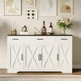 thumbnail image 2 of 55" Buffet Sideboard  Cabinet with Drawers&Doors,Farmhouse Kitchen Storage Cabinet Wood Coffee Bar Cabinet with Shelves for Kitchen, Dining Room, Entryway, 2 of 6