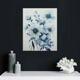 thumbnail image 5 of JEUXUS  Framed Blue Floral Wall Art Decor with Watercolor Flowers Botanical Deckled Edge Print for Home Decoration, White Frames, 5 of 5