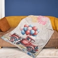 thumbnail image 4 of Vintage Patriotic Border Collie 4th of July Independence Memorial Day Cozy Fleece Blanket Borders Dog Lovers Gifts Idea Warm Soft Throw Blanket - 01006, 4 of 5