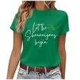 thumbnail image 1 of LUOGENLI T-shirts pour Femmes pour la Saint-Patrick et T-Shirt de Mode Imprimé à Manches Courtes pour Femmes T-shirts pour Femmes T-Shirt Graphique Saint-Valentin Vert G, 1 of 5