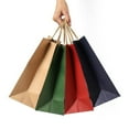 thumbnail image 3 of CHUNYAN 10PCS Large Kraft Paper Bags with Handles Bulk Recycled Paper Gift Bags Shopping Bags for Grocery Party Wedding 32x11x25cm, 3 of 7