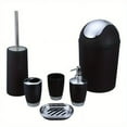 thumbnail image 3 of 6-Piece Chic Bathroom Accessory Set - Durable Plastic, Modern Organizer Kit for Essentials & Decor, Ideal Gift, 3 of 4