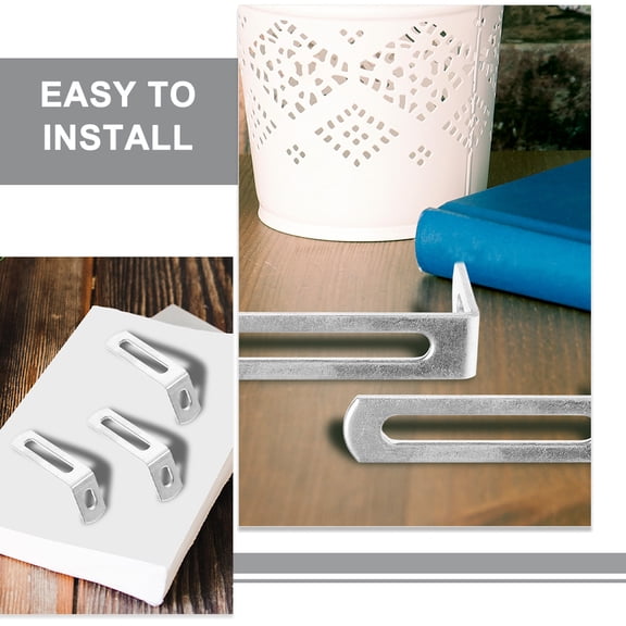 OUNONA 20-Pack Heavy Duty L-Shaped Corner Brackets for Shelving, Strong Angle Iron Support Brackets for Wood and Metal