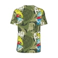 thumbnail image 3 of Rocae Surfing Dinosaur for Breathable Men's Baseball T-Shirt Fashionable Casual Baseball Jersey, Moisture-wicking Sportswear Large, 3 of 9