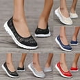 thumbnail image 2 of Dakaela Womens Slip on Shoes Breathable Nursing Work Casual Loafers Summer Walking Sneakers Blue 8.5, 2 of 6