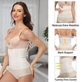 thumbnail image 4 of POP CLOSETS Women's Waist Trainer Corset for Everyday Wear Steel Boned Tummy Control Hourglass Body Shaper with Adjustable 6 Rows Hooks, 4 of 7