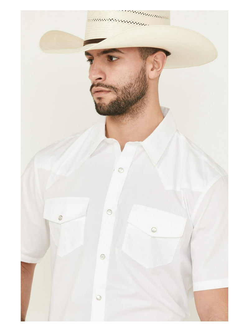 Gibson Trading Co Men's Solid Short Sleeve Pearl Snap Western