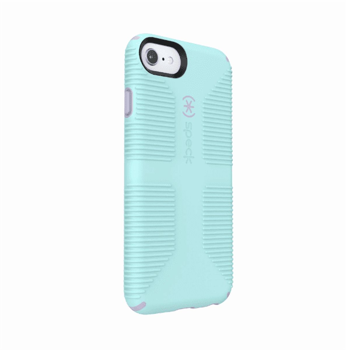 Speck iPhone 8, 7, 6 & SE CandyShell Grip phone case in Cyan and Lilac