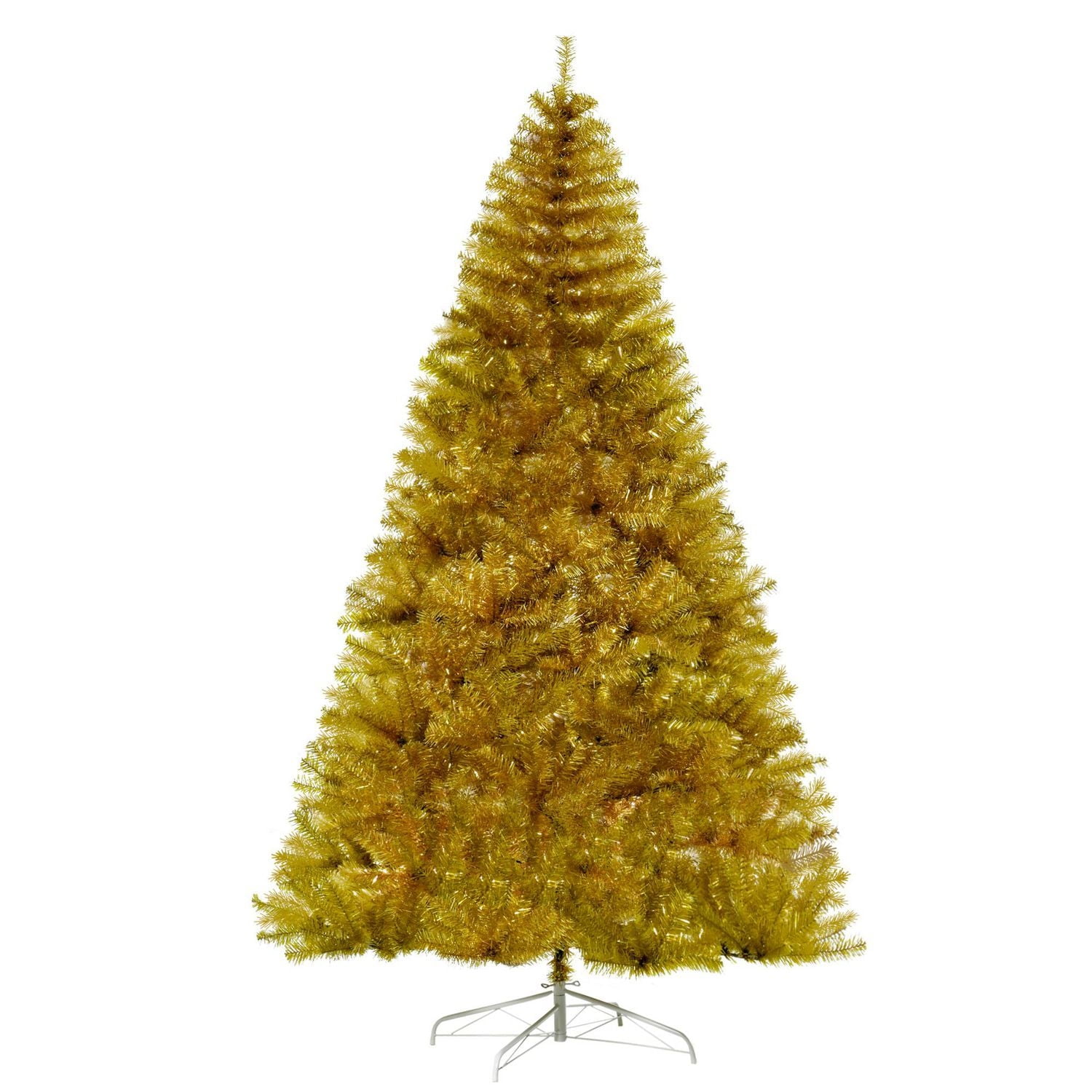 HOMCOM 7.5FT Artificial Christmas Tree Golden Xmas Tree for Holiday Carnival Party Decorations w/ Branch Tips for Indoor Use