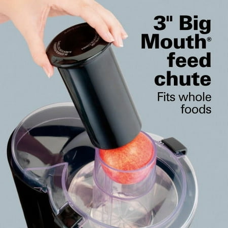 Hamilton Beach - Big Mouth Plus 2-Speed Juice Extractor - Black/Silver/White