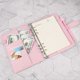 thumbnail image 2 of A5 PU Leather Ring Binder, Refillable 6 Ring Binder Case, Binder Notepad and Meeting Notebook, Travel Writing Notebook Diary Binder (Pink), 2 of 5