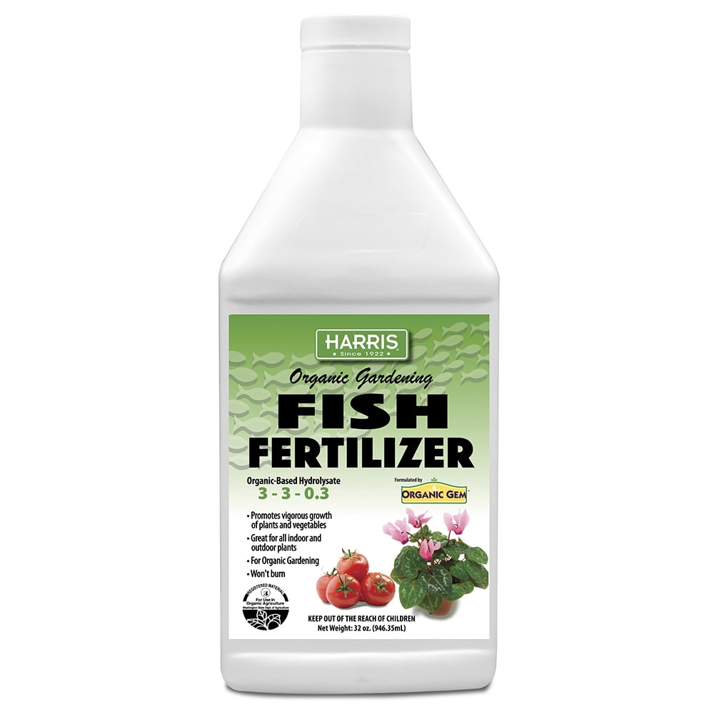 Harris Organic Gardening Fish Fertilizer, 32 oz. for Plants, Vegetables and More