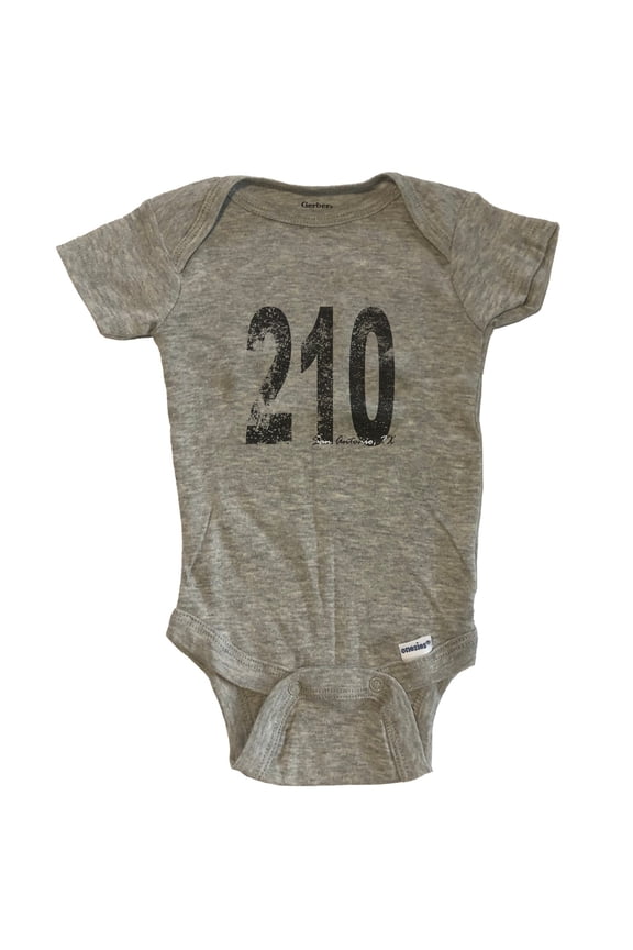 210 San Antonio Texas Area Code Baby Bodysuit - One Piece Baby Bodysuit - Grey