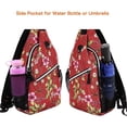 thumbnail image 6 of Mosiso Sling Backpack Outdoor Causal Daypacks Pattern Rope Crossbody Shoulder Bag For Travel Hiking, Red Periwinkle, 6 of 6