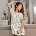 thumbnail image 3 of Hirioo Summer Rabbit for Women’s Nightdress Comfortable Short Sleeve Nightwear Casual Sleep Dress, 3 of 6