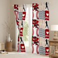 thumbnail image 4 of Feelyou Cartoon Baseball Print Black Out Curtains, Sports Player Curtains Pack of 2 (42x63 Each), Red Stripes Patchwork Bedroom Curtains, Curtains and Drapes Decor, 4 of 7