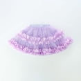 thumbnail image 3 of LYHaoo Net Short Skirt Double Layered Petal Short Skirt Children's Skirt Little Girl's Puffy Half Length Skirt 2 10 Years Old，Cute Girls Dresses Sizes 8-9 Years Purple, 3 of 7
