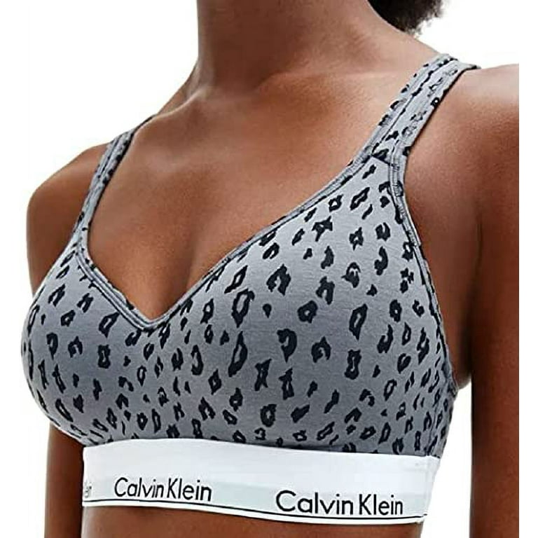 Calvin Klein Women's Modern Cotton Lightly Lined Bralette, Grey