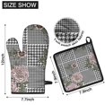 thumbnail image 6 of Pioneer Flower Kitchen Oven Mitt and Pot Holder Sets 2 Pcs for Baking, Cooking and Grilling, Heat Resistant Up To 392 °F, 6 of 7