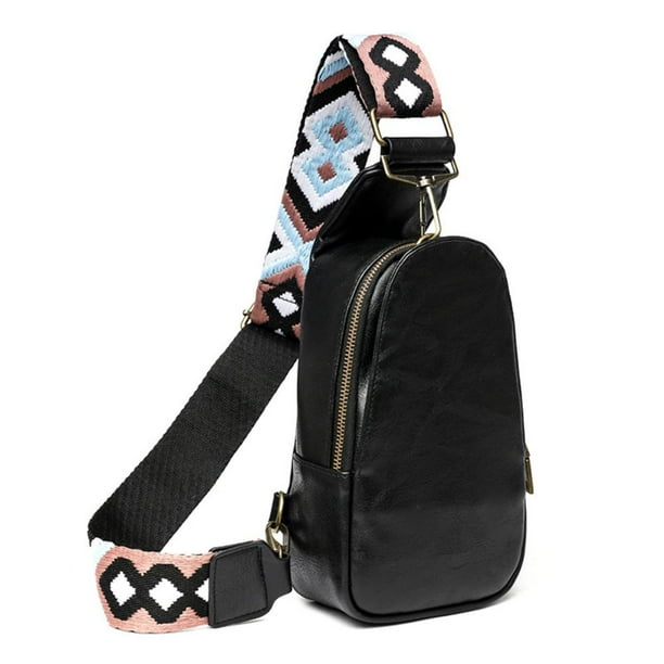 Bolso bandolera para mujer bandolera cruzada de cuero PU bolso de pecho para mujer bolso cruzado con bandolera caracteristicas de vanguardia Walmart en linea