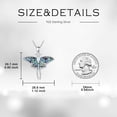 thumbnail image 3 of Sterling Silver Moth Pendant Necklace for Women, Abalone Accent Insect Jewelry, Mystical Nature Gift for Her, 3 of 6