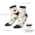 thumbnail image 6 of Fuzoiu Geometric Triangle Print Adult Socks, Crew Moisture-wicking Socks, Unisex Cushion Crew Socks,Casual Sports Ankle Socks, 6 of 7