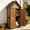 Light Brown, variant on Aivituvin 36" Outdoor Storage Shed, Wooden Garden Tool Organizer with Iron Frame and Adjustable Shelves for Patio & Backyard, Black