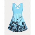 thumbnail image 2 of Tankini con Estampado de Flores Rosegal Leggings de talla grande, 2 of 5
