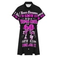 thumbnail image 4 of 60 Year Old Lady Funny 60Th Birthday Womens Shirt Dresses Women'S Short Sleeve Dress Turn-Down Collar Dress A Line Casuall Dress Oversize(XS-6XL), 4 of 7
