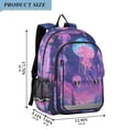 thumbnail image 2 of FORMRS Unisex School Backpack 17" Student Travel Bag with Laptop Compartment, Neon Jellyfish, 2 of 7