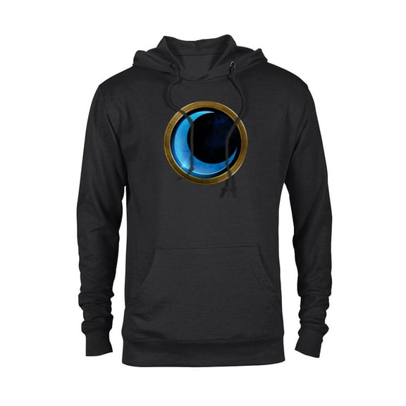 Marvel Moon Knight Blue Crescent Logo - Pullover Hoodie for Adults - Customized-Black