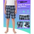 thumbnail image 5 of Pogiun Boys Pajama Shorts Soft Micro Fleece Pajama Bottoms for Kids Printed Plaid Design Boy's Sleepwear Gradient 6-8y, 5 of 7