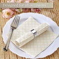 thumbnail image 5 of DISPOSABLE QUILTED LUNCHEON NAPKINS | European Made | for Upscale Wedding and Dining | 16 pc | Ivory, 5 of 5