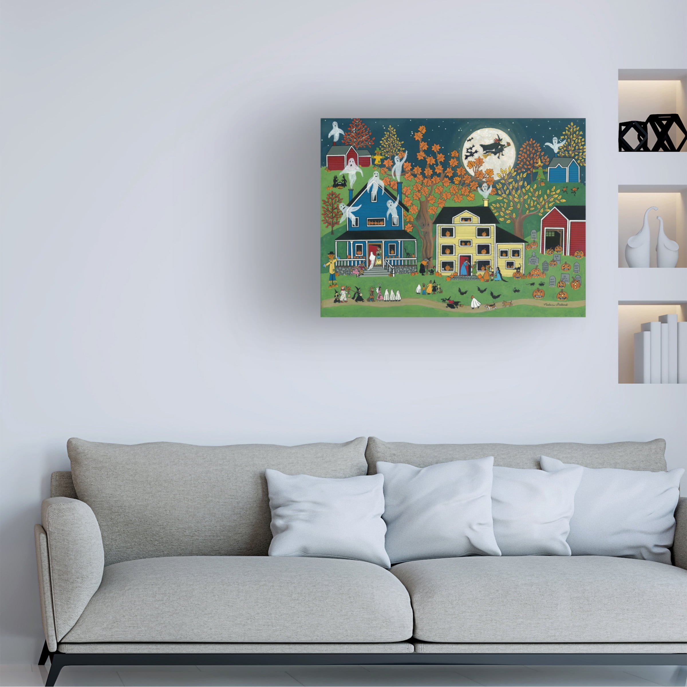 Medana Gabbard 'Halloween on Maple Street' Canvas Art