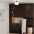 thumbnail image 4 of Evelyn&Zoe 10" Matte Black Metal/Glass Semi Flush Mount, 4 of 6