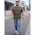 thumbnail image 5 of DARING DIVA Men's Big Tall Tie-Dye Crew Neck Short Sleeve T-Shirts XL Olive Green, 5 of 7