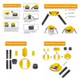 thumbnail image 4 of Ratones Inteligente Reutilizable Plástico Flip And Slide Mousetrap Desmontable Reset Slope Cubo Trampa Humana Para Ratas Para Exteriores En Interiores Cateissary HA046342-02, 4 of 6