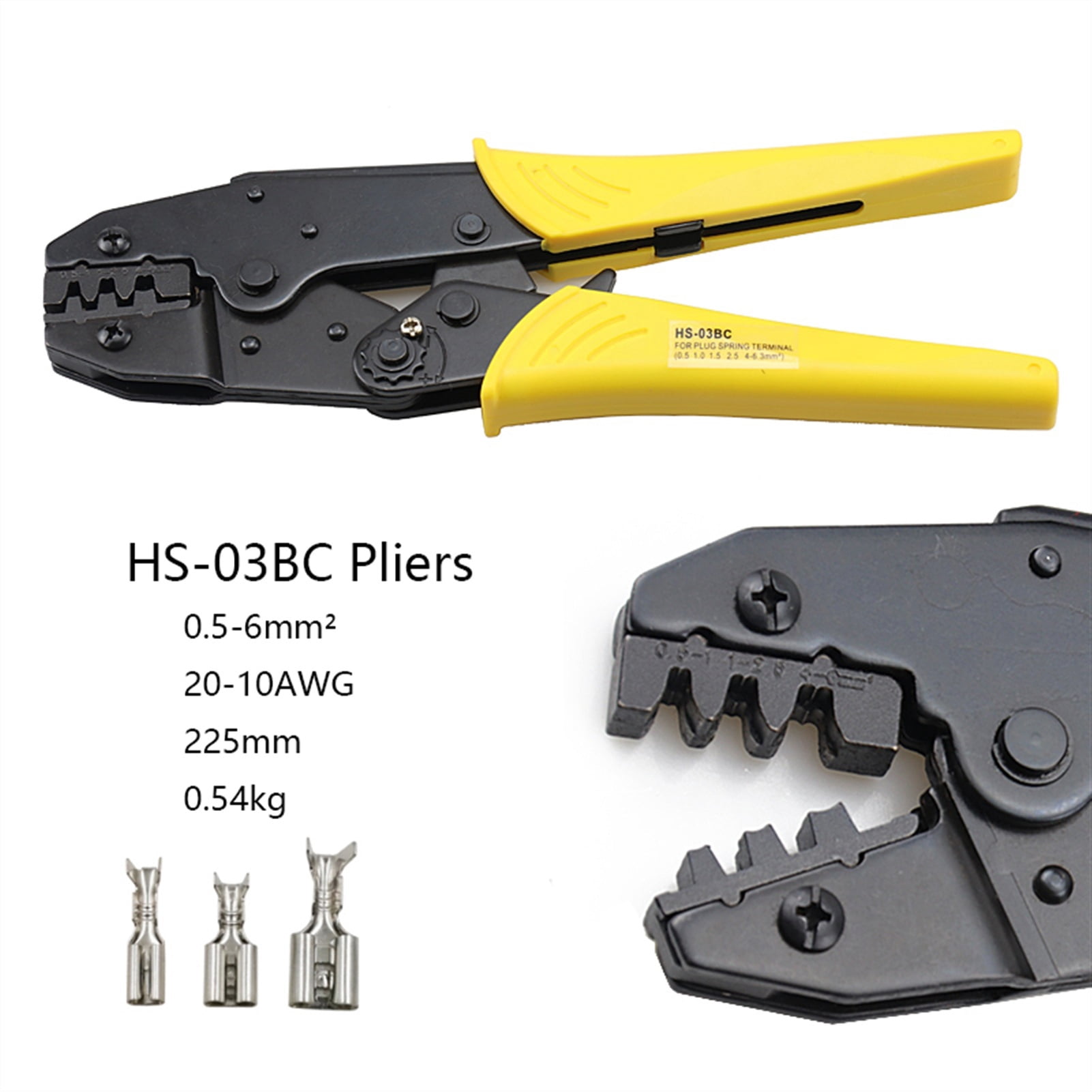 Mini Crimping Pliers HS-03BC Clamp Tools Cap/coaxial Cable Terminals Kit 230mm Mini Carbon Steel Multifunctional Electrical ,Built to Last