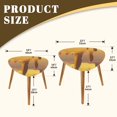 thumbnail image 5 of Triangle End Tables Set of 2 Amber Lavender Sky Western Desert Sunrise Canvas Small Coffee Table, Tea Table, Nesting Tables for Living Room, 5 of 5