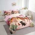 thumbnail image 2 of Manfei Cute Cowboy Cowgirl 7-Piece Bedding Comforter Set,Rustic Western Farmhouse King Bedding Sets,Tropical Botanical Cactus Bed Sheets For Boys Girls,Luxury Bedroom Decor Reversible, 2 of 7